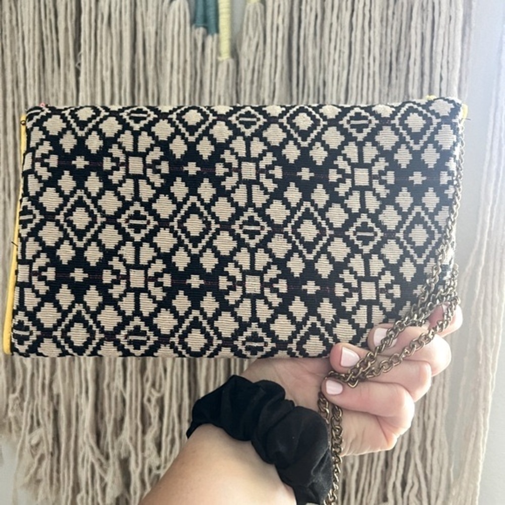 Boutique Clutch Beaded Aztec Southwest Envelope convertible crossbody boho purse - Picture 3 of 5